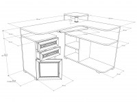 Bartos iróasztal KL mérete